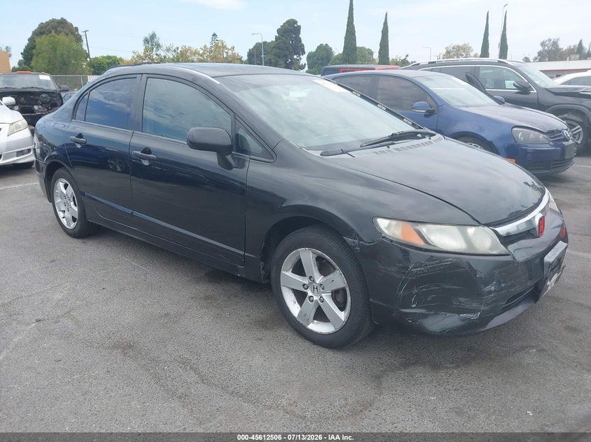 2007 Honda Civic VIN JHMFA16887S004045 IAAI salvage auction — RIGHT FRONT, Salvage (California), sold $750 on 2026-07-30 (photo 1)