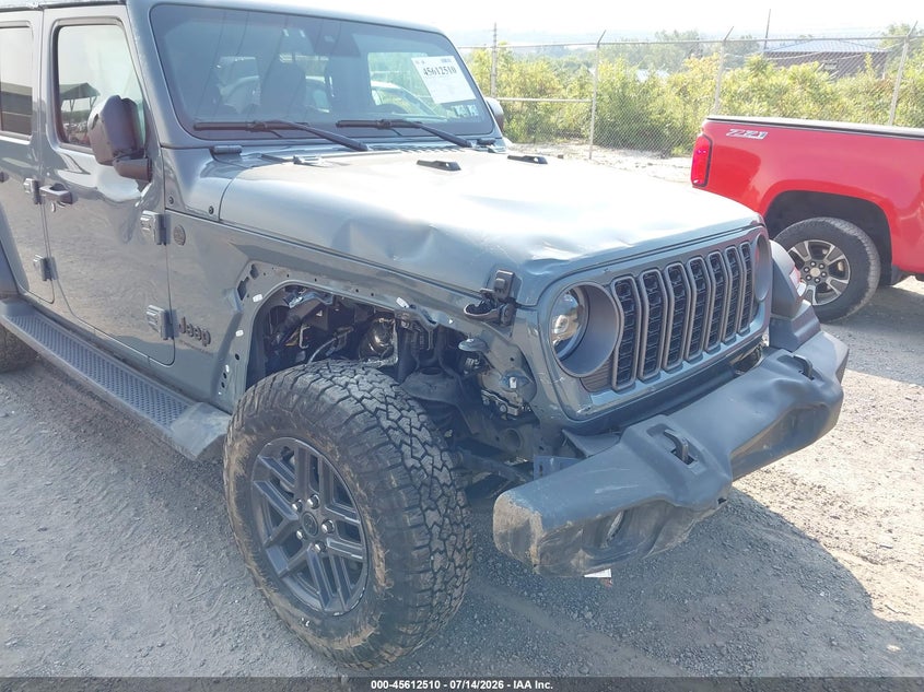 2025 Jeep Wrangler / VIN 1C4PJXDG5SW659106 IAAI salvage auction — FRONT END, Salvage (Pennsylvania), sold $15,700 on 2026-07-31 (photo 6)