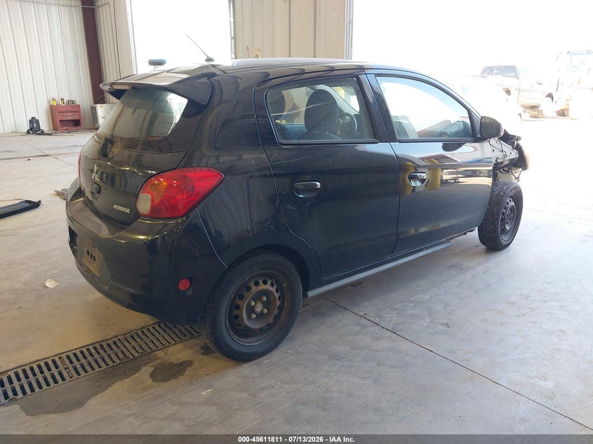 2015 Mitsubishi Mirage VIN ML32A3HJ8FH047262 IAAI salvage auction — NORMAL WEAR, Clear (Utah), sold $75 on 2026-07-20 (photo 4)