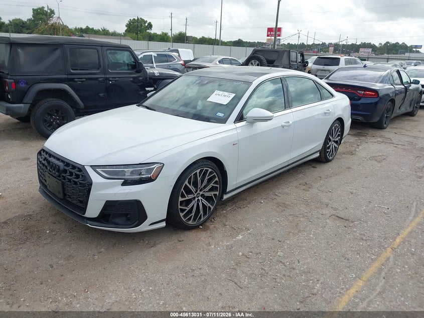 2023 Audi A8 VIN WAULDAF84PN009881 IAAI salvage auction — RIGHT SIDE, Original (Texas), sold $30,400 on 2026-08-31 (photo 2)