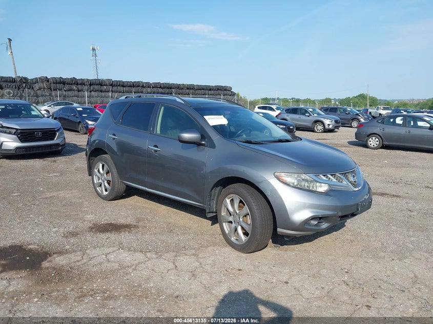 2014 Nissan Murano VIN JN8AZ1MW2EW533345 IAAI salvage auction — NORMAL WEAR, Clear (Pennsylvania), sold $225 on 2026-07-24 (photo 1)