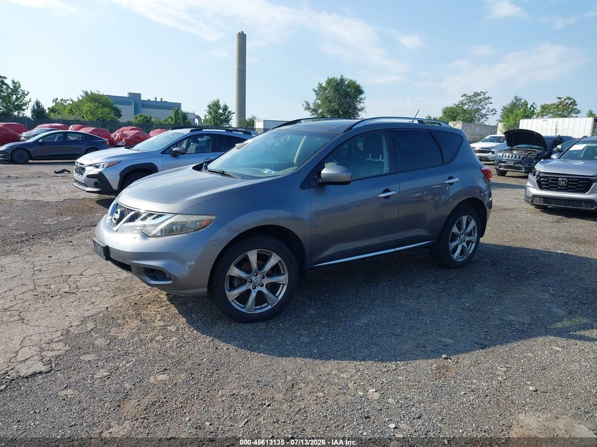 2014 Nissan Murano VIN JN8AZ1MW2EW533345 IAAI salvage auction — NORMAL WEAR, Clear (Pennsylvania), sold $225 on 2026-07-24 (photo 2)