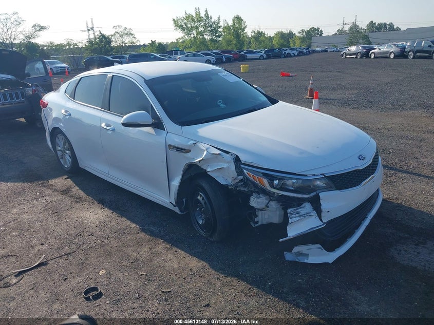 2016 Kia Optima VIN 5XXGT4L33GG061693 IAAI salvage auction — NORMAL WEAR, Clear (New York), sold $1,175 on 2026-08-01 (photo 1)