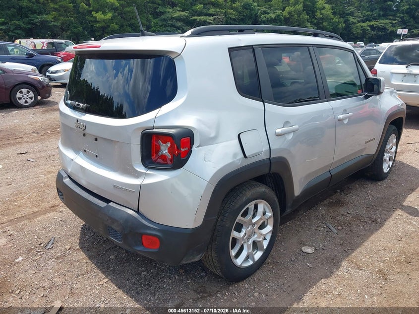 2018 Jeep Renegade VIN ZACCJABB7JPJ20983 IAAI salvage auction — RIGHT REAR, Salvage Title, sold $1,100 on 2026-07-15 (photo 4)