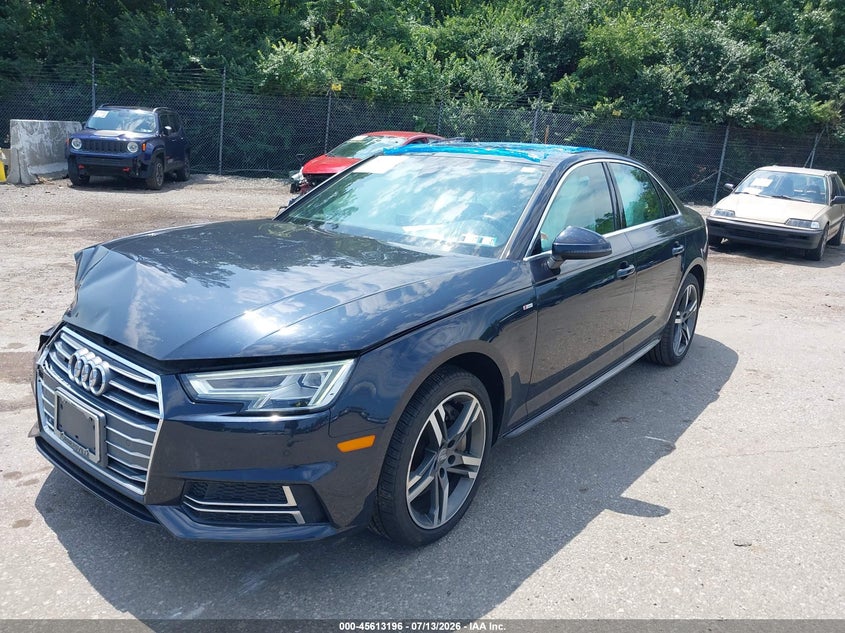 2018 Audi A4 VIN WAUENAF46JA130199 IAAI salvage auction — FRONT END, Salvage (Pennsylvania), sold $3,600 on 2026-07-25 (photo 2)