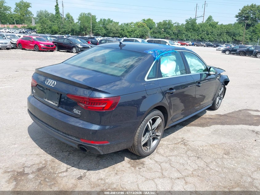 2018 Audi A4 VIN WAUENAF46JA130199 IAAI salvage auction — FRONT END, Salvage (Pennsylvania), sold $3,600 on 2026-07-25 (photo 4)