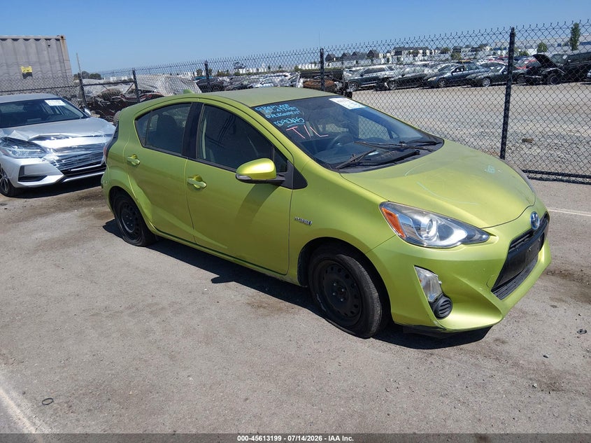 2015 Toyota Prius c VIN JTDKDTB38F1088420 IAAI salvage auction — FRONT END, Salvage (California), sold $500 on 2026-07-29 (photo 1)