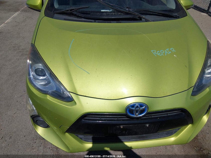 2015 Toyota Prius c VIN JTDKDTB38F1088420 IAAI salvage auction — FRONT END, Salvage (California), sold $500 on 2026-07-29 (photo 6)