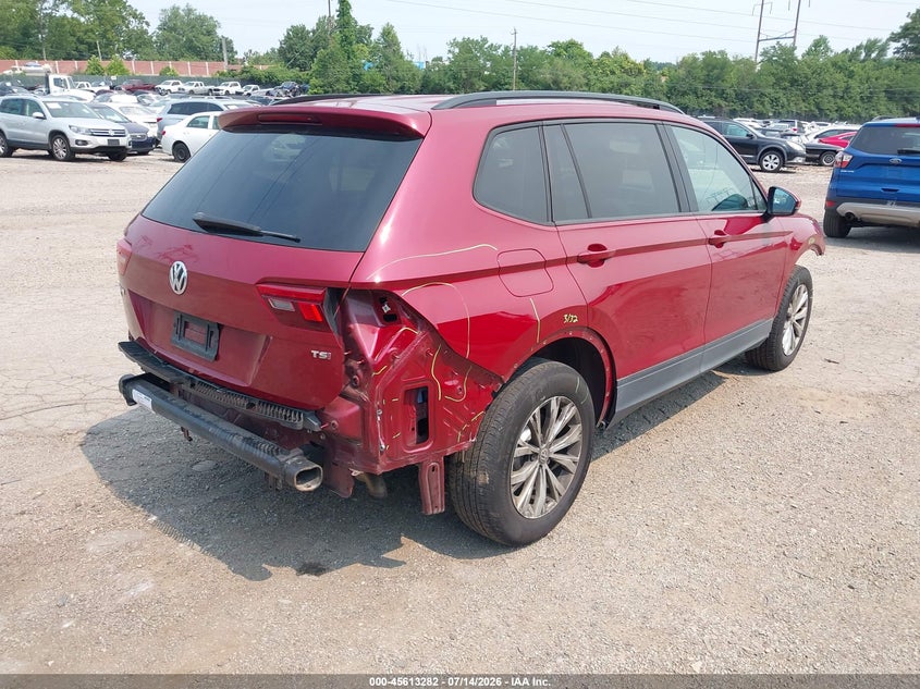 2018 Volkswagen Tiguan VIN 3VV1B7AX6JM021275 IAAI salvage auction — FRONT & REAR, Salvage Title, sold $3,575 on 2026-08-01 (photo 4)