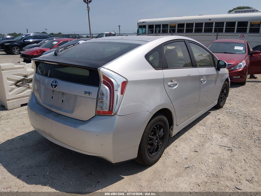 2013 Toyota Prius VIN JTDKN3DU4D5615703 IAAI salvage auction — NORMAL WEAR, Clear, sold $25 on 2026-07-21 (photo 4)