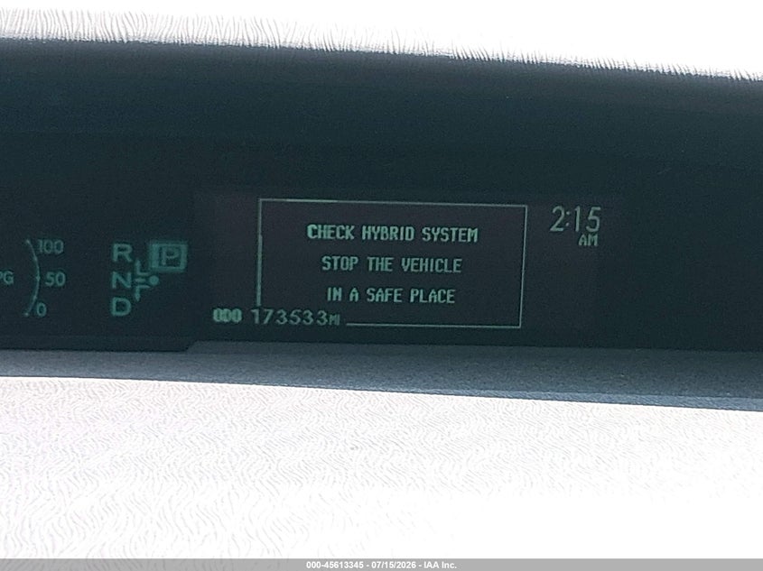 2013 Toyota Prius VIN JTDKN3DU4D5615703 IAAI salvage auction — NORMAL WEAR, Clear, sold $25 on 2026-07-21 (photo 7)