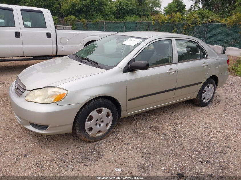 2003 Toyota Corolla VIN JTDBR32E330033734 IAAI salvage auction — NORMAL WEAR, Clear (Maryland), sold $700 on 2026-07-22 (photo 2)