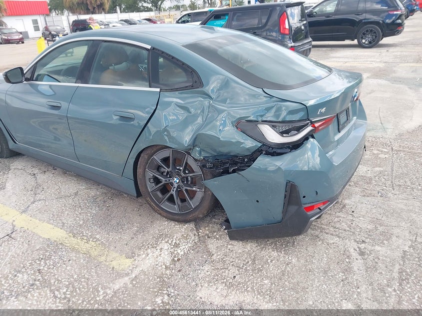 2025 BMW I4 VIN WBY23HD01SFU78144 IAAI salvage auction — REAR END, Salvage (California), sold $15,075 on 2026-09-02 (photo 6)