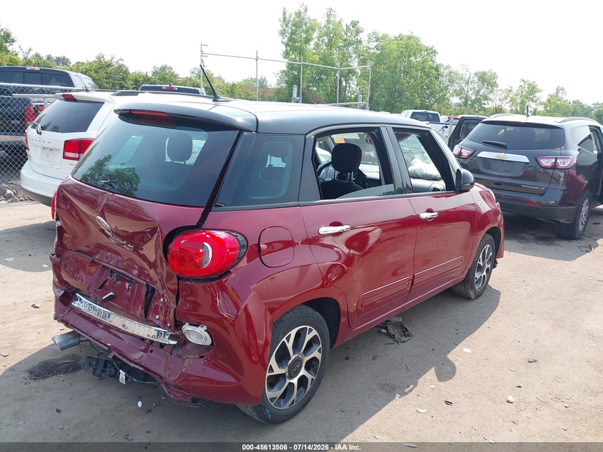 2015 Fiat 500l VIN ZFBCFABH6FZ034178 IAAI salvage auction — REAR END, Salvage Title, sold $650 on 2026-08-11 (photo 4)