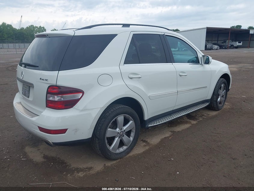 2010 Mercedes-benz Ml-class VIN 4JGBB8GB0AA536477 IAAI salvage auction — NORMAL WEAR, Clear (Tennessee), sold $1,250 on 2026-07-18 (photo 4)