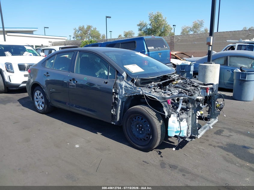 2025 Toyota Corolla VIN JTDBCMFEXS3072299 IAAI salvage auction — FRONT END, Salvage Title, sold $6,800 on 2026-08-16 (photo 1)