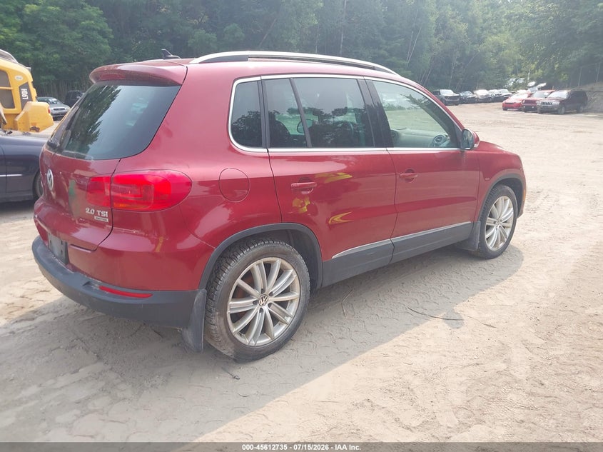 2013 Volkswagen Tiguan VIN WVGBV3AX5DW099212 IAAI salvage auction — NORMAL WEAR, Original (Vermont), sold $225 on 2026-07-30 (photo 4)