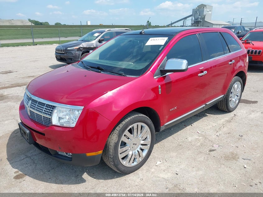 2010 Lincoln Mkx VIN 2LMDJ8JC4ABJ02259 IAAI salvage auction — NORMAL WEAR, Clear (Illinois), sold $375 on 2026-07-30 (photo 2)