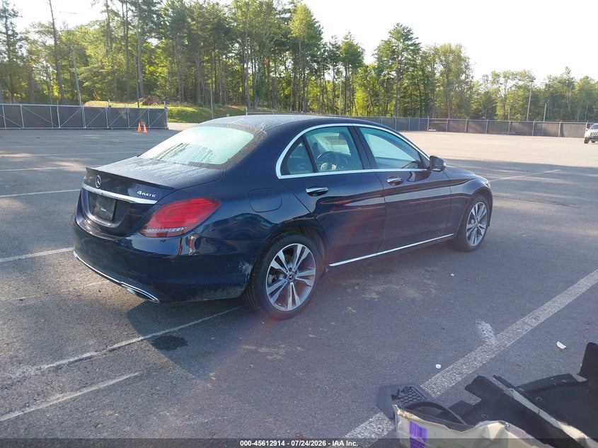 2020 Mercedes-benz C-klasse VIN WDDWF8EB2LR540022 IAAI salvage auction — UNKNOWN, Salvage Title, sold $11,025 on 2026-08-13 (photo 4)