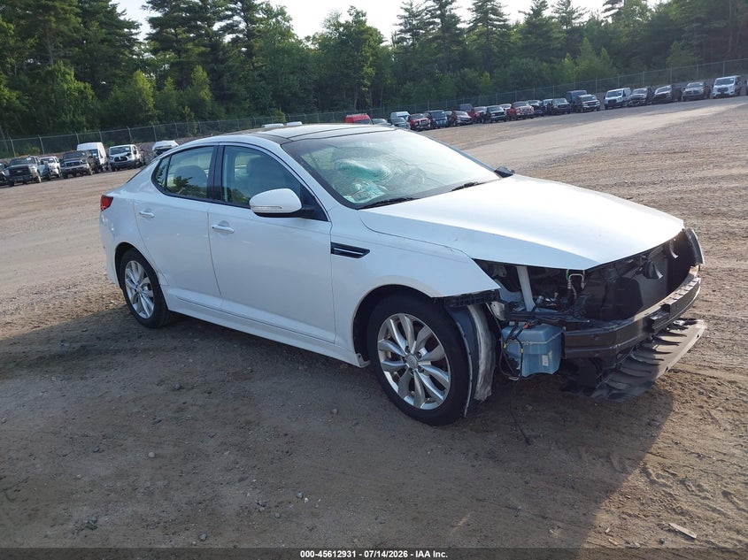 2015 Kia Optima VIN 5XXGN4A79FG499441 IAAI salvage auction — FRONT END, Salvage Title, sold $500 on 2026-07-31 (photo 1)