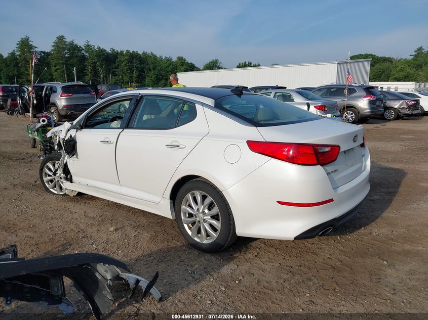 2015 Kia Optima VIN 5XXGN4A79FG499441 IAAI salvage auction — FRONT END, Salvage Title, sold $500 on 2026-07-31 (photo 3)