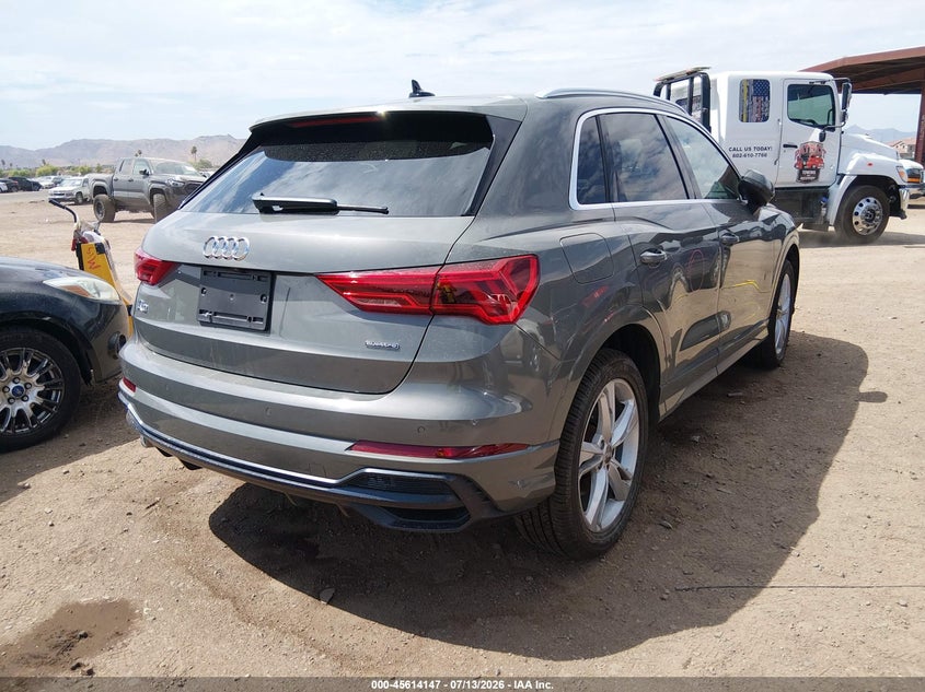 2021 Audi Q3 VIN WA1DECF32M1014207 IAAI salvage auction — LEFT SIDE, Wait Title, sold $11,000 on 2026-09-01 (photo 4)
