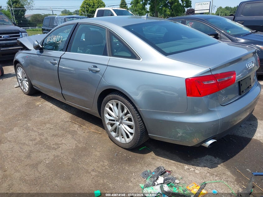 2014 Audi A6 VIN WAUFGAFC1EN034310 IAAI salvage auction — FRONT END, Clear (Michigan), sold $725 on 2026-07-30 (photo 3)