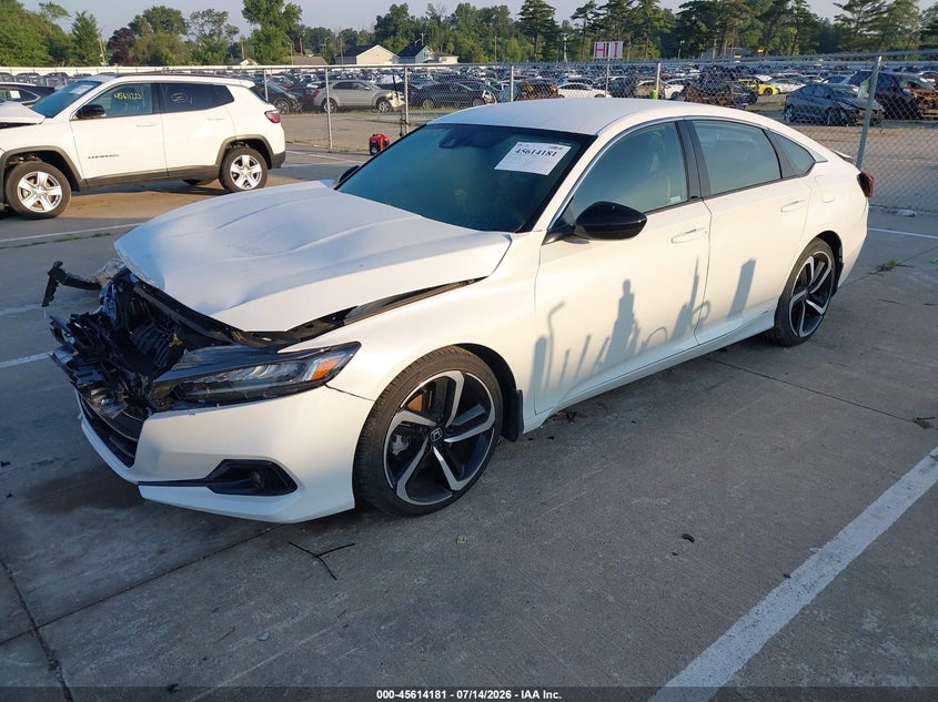 2022 Honda Accord VIN 1HGCV1F35NA009558 IAAI salvage auction — FRONT & REAR, Salvage Title, sold $5,500 on 2026-08-03 (photo 2)