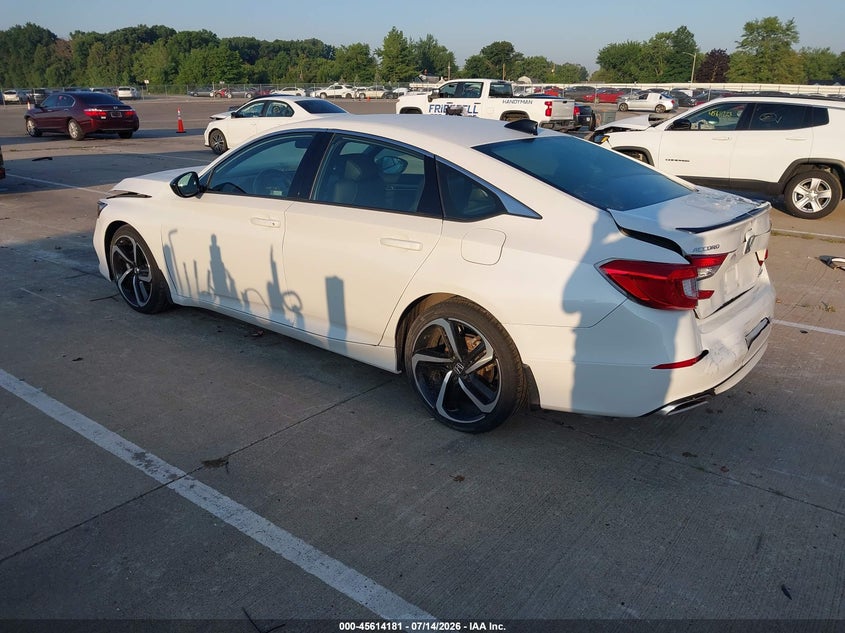 2022 Honda Accord VIN 1HGCV1F35NA009558 IAAI salvage auction — FRONT & REAR, Salvage Title, sold $5,500 on 2026-08-03 (photo 3)