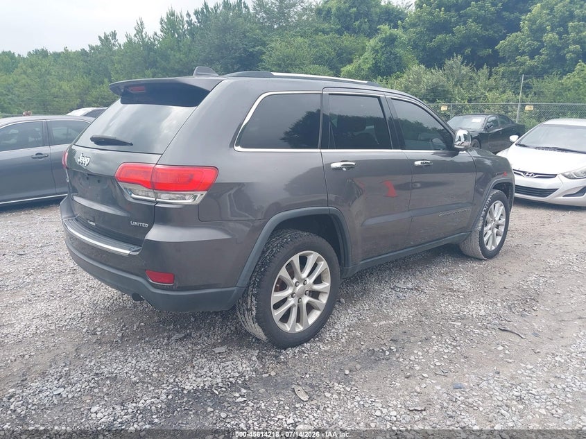 2017 Jeep Grand cherokee VIN 1C4RJEBG7HC813129 IAAI salvage auction — LEFT FRONT, Salvage (Alabama), sold $4,850 on 2026-08-13 (photo 4)