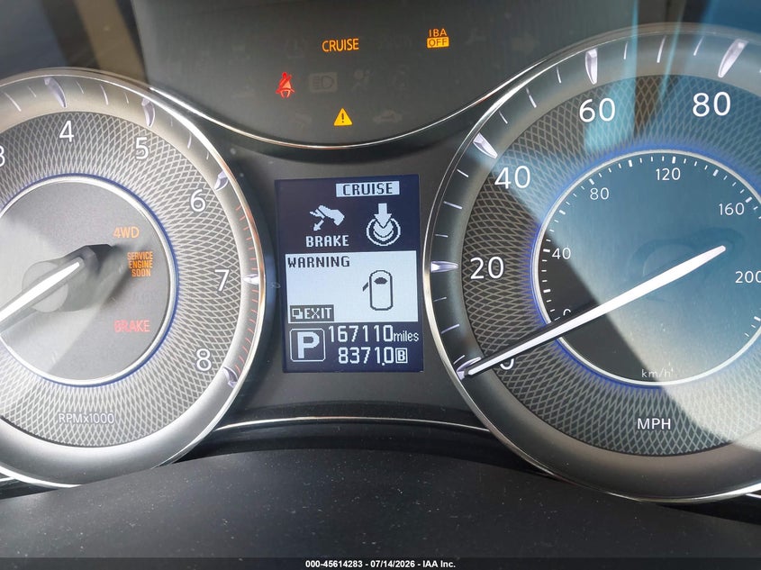 2014 Infiniti Qx80 VIN JN8AZ2NE7E9069379 IAAI salvage auction — NORMAL WEAR, Clear (Florida), sold $1,050 on 2026-07-28 (photo 7)