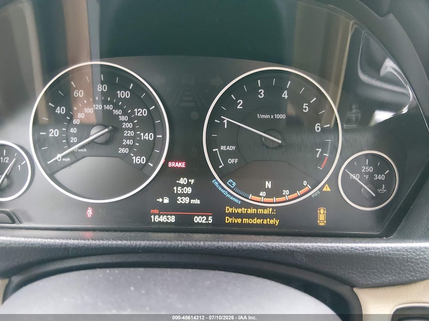 2013 BMW 3er VIN WBA3B9C5XDJ898915 IAAI salvage auction — NORMAL WEAR, Clear (Tennessee), sold $1,850 on 2026-07-29 (photo 7)
