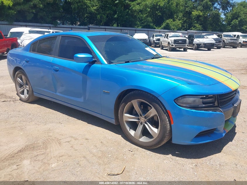2015 Dodge Charger VIN 2C3CDXCT9FH852081 IAAI salvage auction — LEFT & RIGHT, Salvage (Texas), sold $6,050 on 2026-08-02 (photo 1)