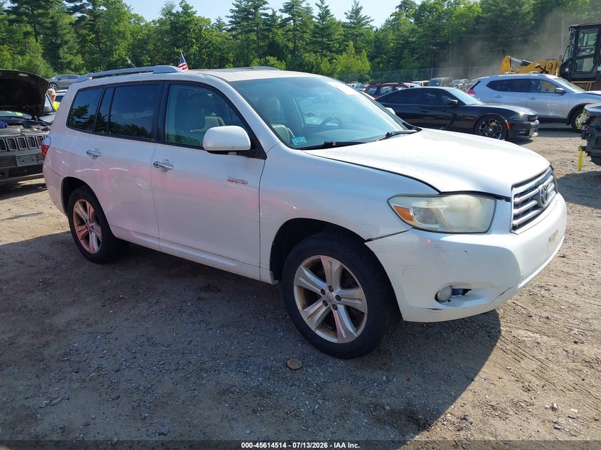2008 Toyota Highlander VIN JTEES42A082091246 IAAI salvage auction — NORMAL WEAR, Clear (Massachusetts), sold $2,150 on 2026-07-17 (photo 1)