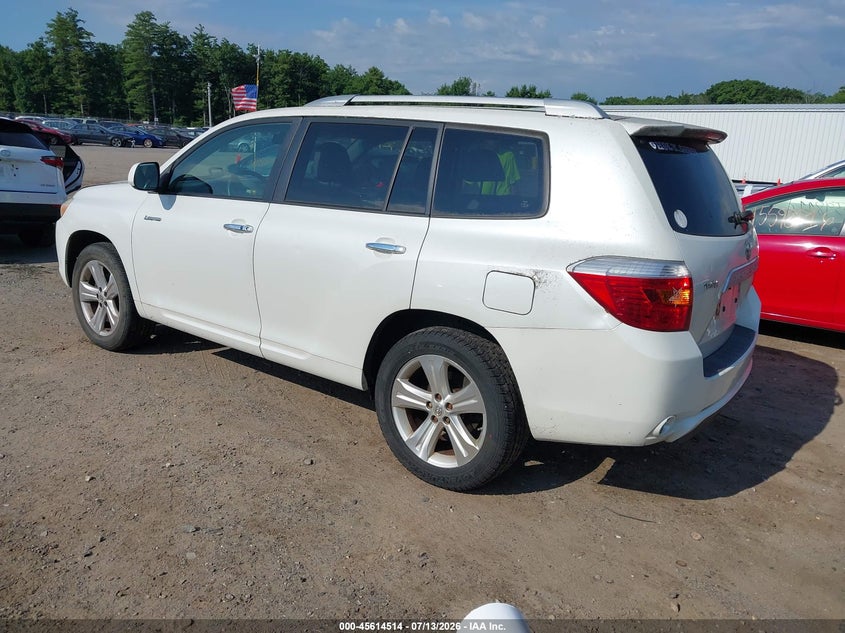 2008 Toyota Highlander VIN JTEES42A082091246 IAAI salvage auction — NORMAL WEAR, Clear (Massachusetts), sold $2,150 on 2026-07-17 (photo 3)