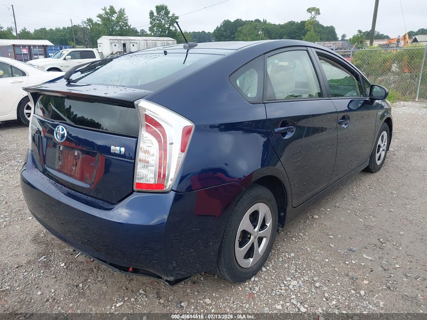 2013 Toyota Prius VIN JTDKN3DU4D1633271 IAAI salvage auction — NORMAL WEAR, Clear-Dealer Only (North Carolina), sold $3,600 on 2026-07-21 (photo 4)