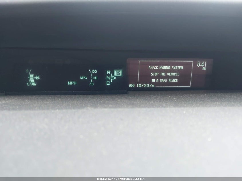 2013 Toyota Prius VIN JTDKN3DU4D1633271 IAAI salvage auction — NORMAL WEAR, Clear-Dealer Only (North Carolina), sold $3,600 on 2026-07-21 (photo 7)