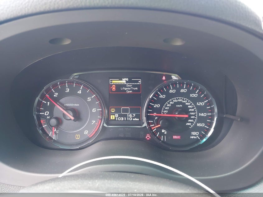2018 Subaru Wrx VIN JF1VA1A66J9818699 IAAI salvage auction — NORMAL WEAR, Salvage Title, sold $6,450 on 2026-07-22 (photo 7)