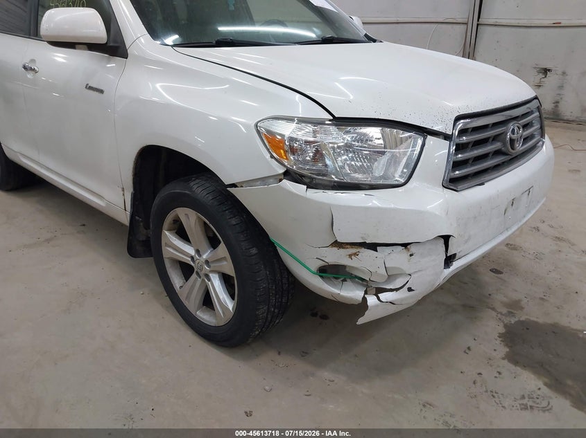 2008 Toyota Highlander VIN JTEES42A682059028 IAAI salvage auction — RIGHT FRONT, Salvage (Pennsylvania), sold $1,650 on 2026-07-30 (photo 6)