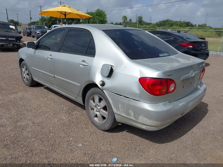 2004 Toyota Corolla VIN JTDBR38E942044783 IAAI salvage auction — FRONT & REAR, Salvage (Texas), sold $550 on 2026-07-28 (photo 3)