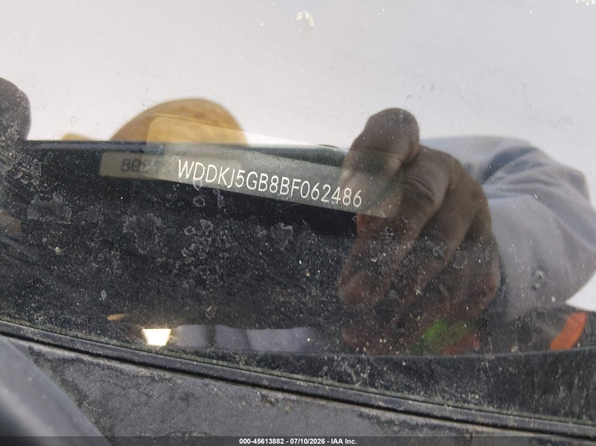 2011 Mercedes-benz E-class VIN WDDKJ5GB8BF062486 IAAI salvage auction — NORMAL WEAR, Clear - Dealer Only (California), sold $625 on 2026-07-30 (photo 9)