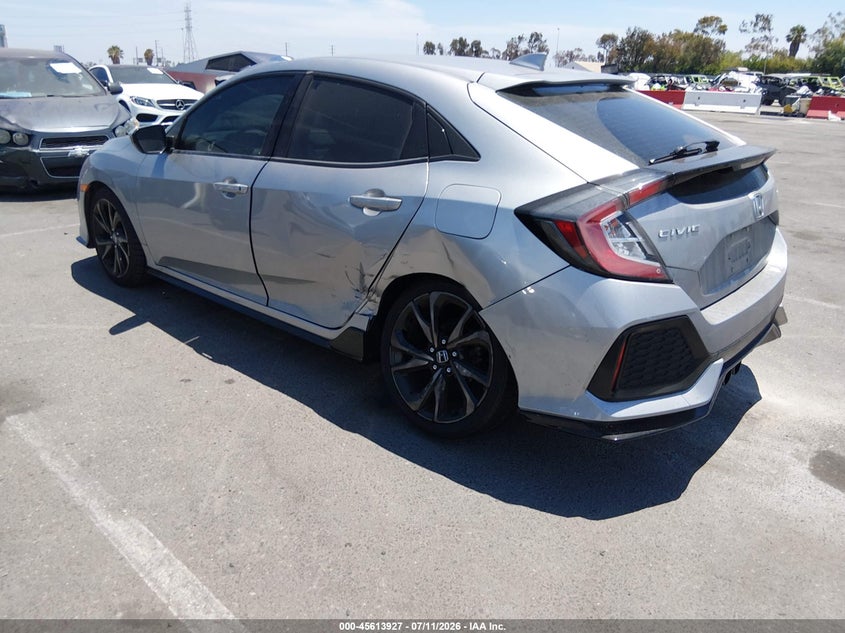 2018 Honda Civic VIN SHHFK7H48JU432485 IAAI salvage auction — LEFT REAR, Salvage (California), sold $3,900 on 2026-07-20 (photo 3)