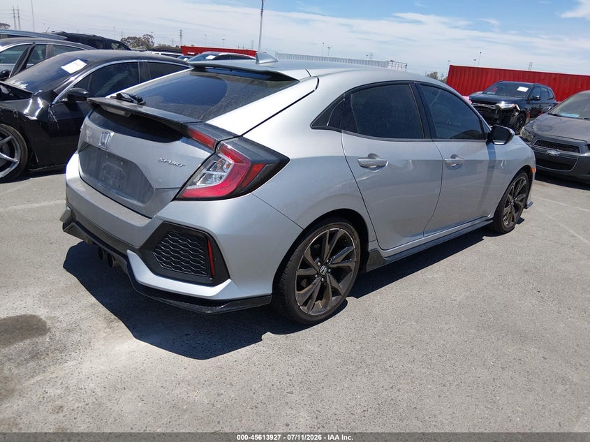 2018 Honda Civic VIN SHHFK7H48JU432485 IAAI salvage auction — LEFT REAR, Salvage (California), sold $3,900 on 2026-07-20 (photo 4)