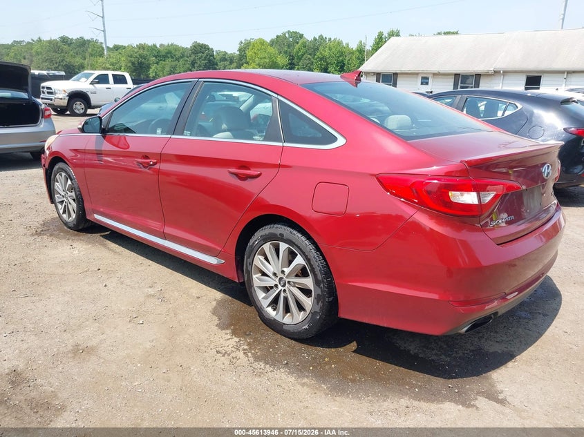 2015 Hyundai Sonata VIN 5NPE34AF2FH029390 IAAI salvage auction — FRONT END, Wait Title, sold $600 on 2026-08-01 (photo 3)