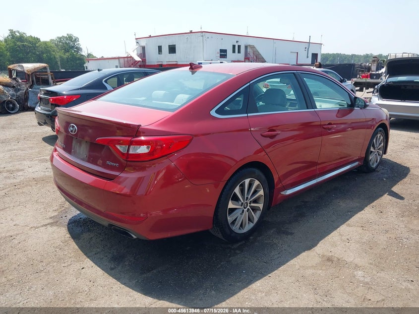 2015 Hyundai Sonata VIN 5NPE34AF2FH029390 IAAI salvage auction — FRONT END, Wait Title, sold $600 on 2026-08-01 (photo 4)