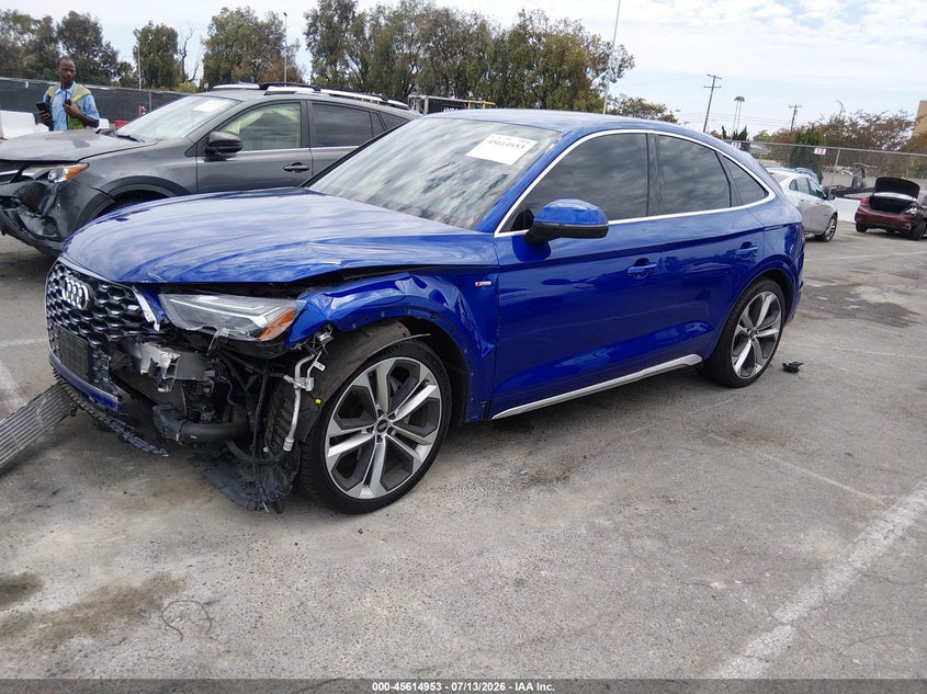 2021 Audi Q5 sportback VIN WA15AAFY2M2074773 IAAI salvage auction — FRONT END, Salvage Title, sold $11,200 on 2026-07-31 (photo 2)