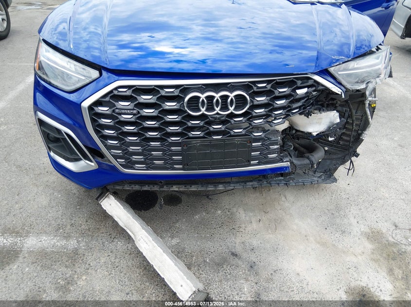 2021 Audi Q5 sportback VIN WA15AAFY2M2074773 IAAI salvage auction — FRONT END, Salvage Title, sold $11,200 on 2026-07-31 (photo 6)
