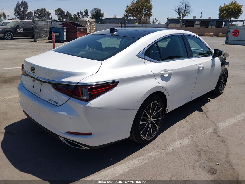 2022 Lexus ES VIN 58ADZ1B17NU118408 IAAI salvage auction — FRONT & REAR, Salvage (California), sold $10,100 on 2026-07-28 (photo 4)