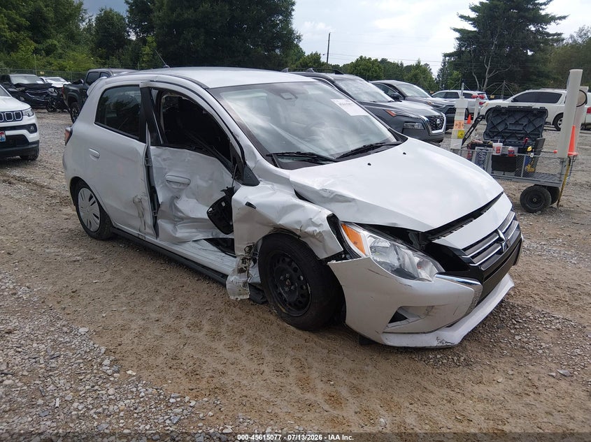 2024 Mitsubishi Mirage VIN ML32AUHJ7RH018829 IAAI salvage auction — RIGHT FRONT, Salvage Title, sold $1,000 on 2026-07-22 (photo 1)