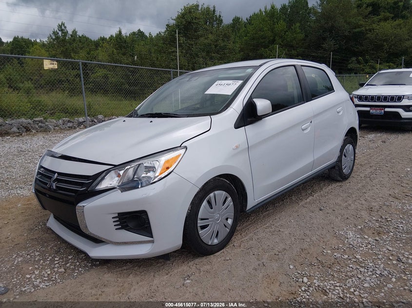 2024 Mitsubishi Mirage VIN ML32AUHJ7RH018829 IAAI salvage auction — RIGHT FRONT, Salvage Title, sold $1,000 on 2026-07-22 (photo 2)